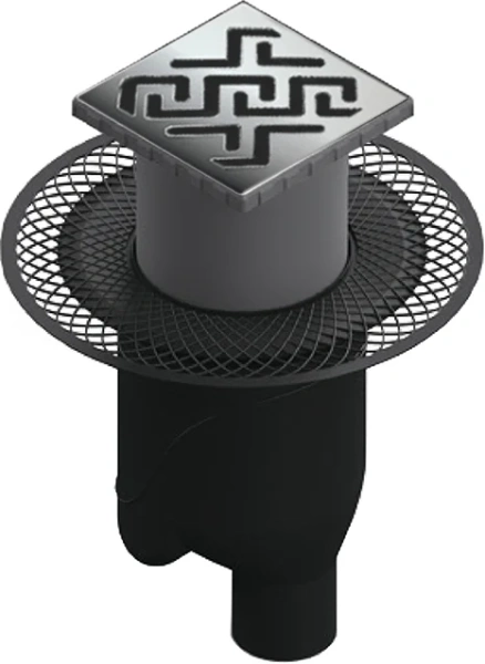Душевой трап BERGES PLATZ Norma 061 15 см с решеткой (детальная фотография)