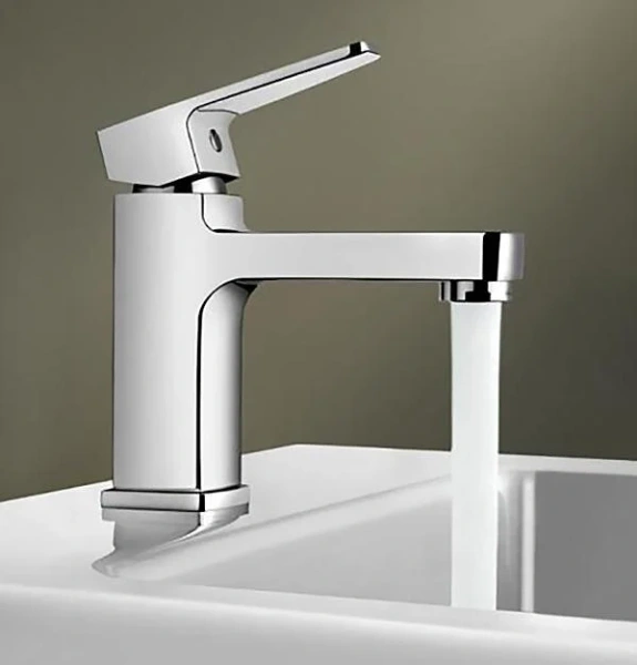 Смеситель для раковины без донного клапана VitrA Q-Line A40775EXP (детальная фотография), современные, hi-tech