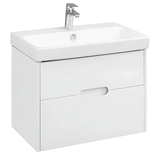Тумба под раковину подвесная Акватон Оливия 70 см белая матовая - фото 1