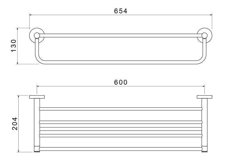 Полотенцедержатель Акватек Европа оружейная сталь AQ4115BGM (детальная фотография), современные, hi-tech