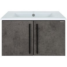 Тумба с раковиной подвесная Misty Rock 75 см с дверцами