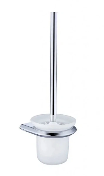 Ершик Cezares Liner хром LINER-TBS-V-01 (детальная фотография), хром, белые, комбинированные