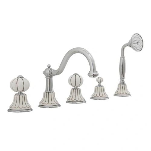 Смеситель для ванны Migliore Olivia хром/декор платина - фото 4