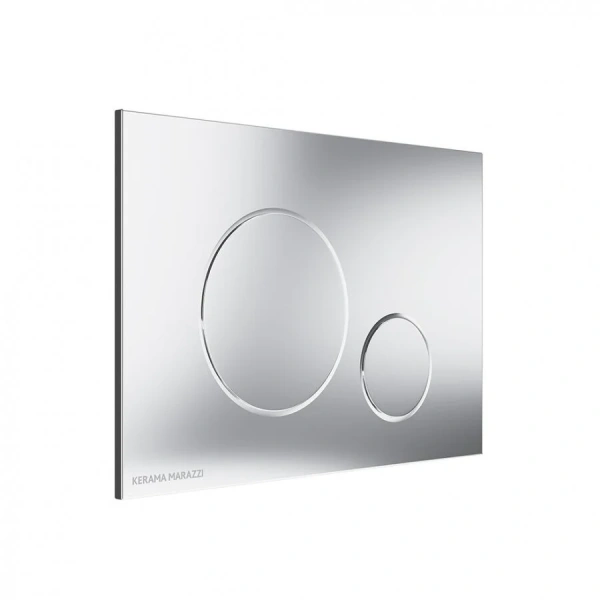 Клавиша смыва Kerama Marazzi хром глянец FPR.A.CR (детальная фотография), слив эконом-стандарт с двумя клавишами