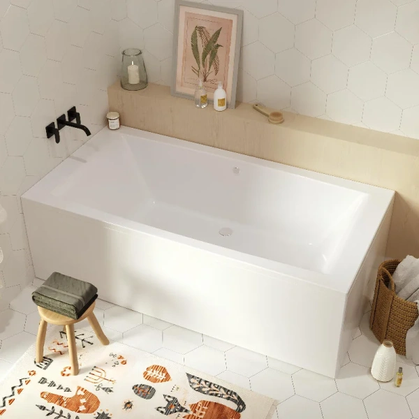 Ванна акриловая 1MarKa Aelita 01аэ2010кп, 200 x 100 см, цвет белый (детальная фотография), без гидромассажа