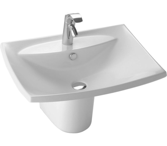 Раковина Jacob Delafon Escale 65 см подвесная E1211-00 (детальная фотография), современные, hi-tech