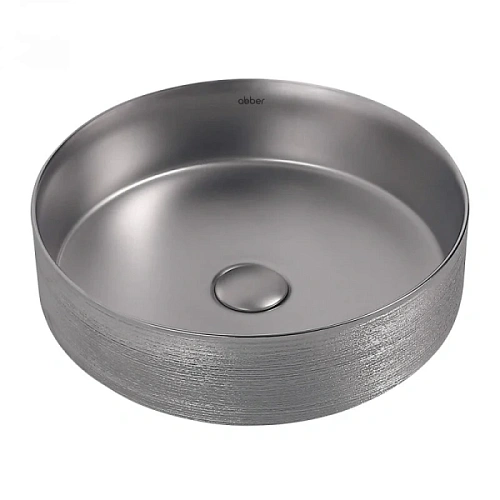Раковина Abber Bequem 40 см серебро матовое - фото 10