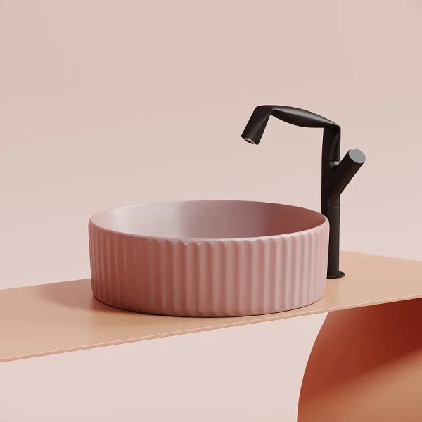 Раковина Ceramica Nova Element 36 см розовая CN6057MP (детальная фотография), накладные (на столешницу)