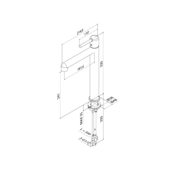 Смеситель для раковины IDDIS Aiger хром матовый AIGBC01i01 (детальная фотография), для раковины