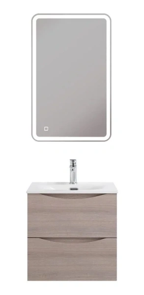 Тумба под раковину подвесная BelBagno Marino-Cer-Mini 50 см Rovere Bianco MARINO-CER-MINI-500-2C-SO-RG-P (детальная фотография), 50 см