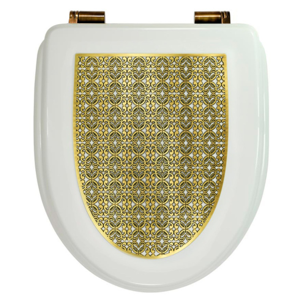 Крышка-сидение с микролифтом Migliore Milady фурнитура бронза 24337 (детальная фотография)