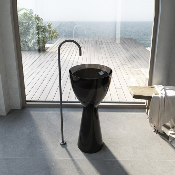 Раковина Abber Kristall AT2703 45 см отдельностоящая (детальная фотография), напольные, свободностоящие