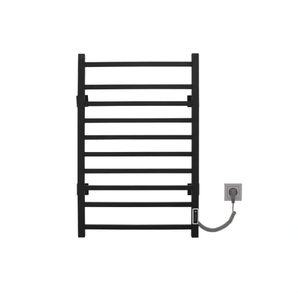 Полотенцесушитель электрический Vincea 80х53 матовый черный VTD-1LBE (детальная фотография)