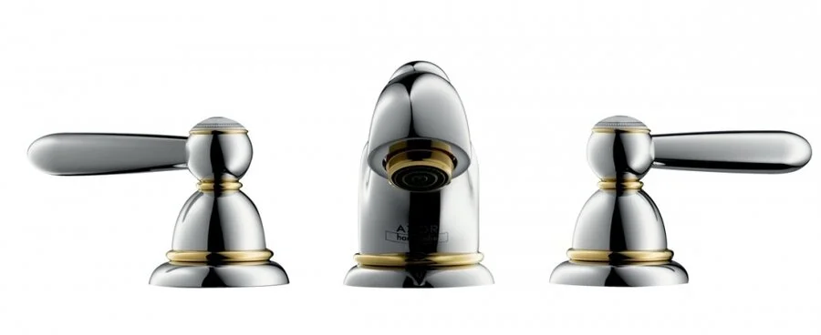 Смеситель для раковины хром-золото Axor Carlton 17135090 (детальная фотография), для раковины