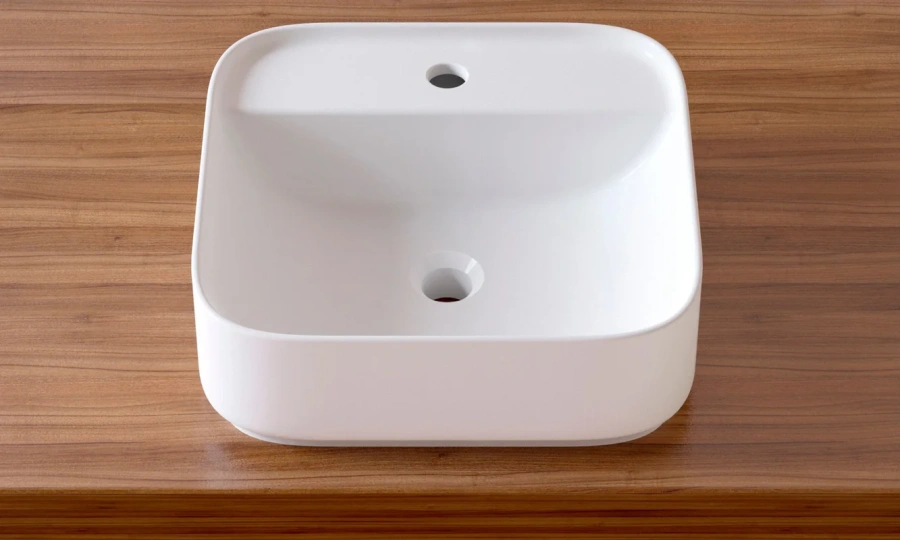Раковина Lavinia Boho Bathroom Sink 42 см квадратная 33311007 (детальная фотография), накладные (на столешницу)