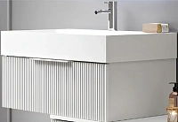 Тумба под раковину подвесная Cezares Premium 70 см Plisse Bianco Opaco