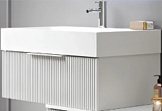 Тумба под раковину подвесная Cezares Premium 70 см Plisse Bianco Opaco
