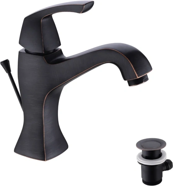 Смеситель для  раковины, черная бронза Lemark Nubira LM6206ORB (детальная фотография), классические, ретро