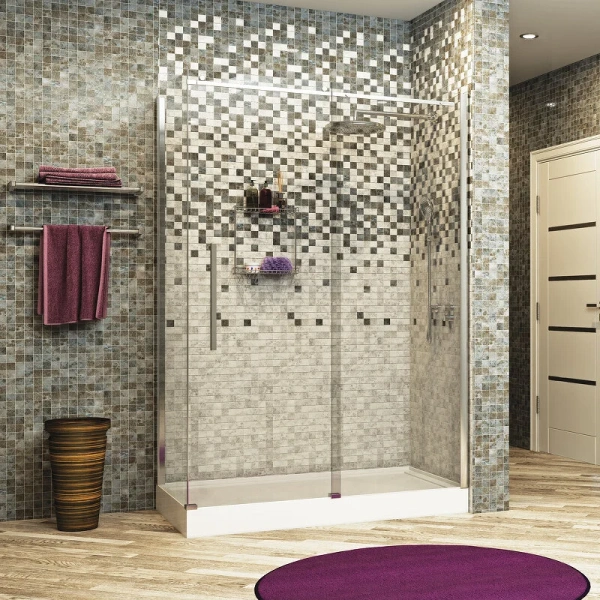 Душевой уголок WasserKRAFT Dinkel 140х100 см профиль хром 58R37 (детальная фотография), современные, hi-tech