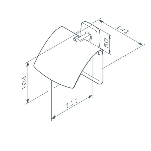 Бумагодержатель AM.PM Gem с крышкой, черный A90341422 (детальная фотография), современные, hi-tech