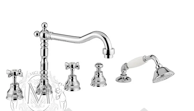 Смеситель для ванны Migliore Princeton состаренный хром 19367 (детальная фотография)