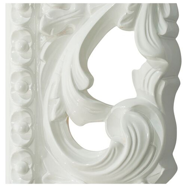 Зеркало овальное с фацетом, цвет белый глянец, Tessoro Isabella 82 TS-10760-W (детальная фотография), по запросу