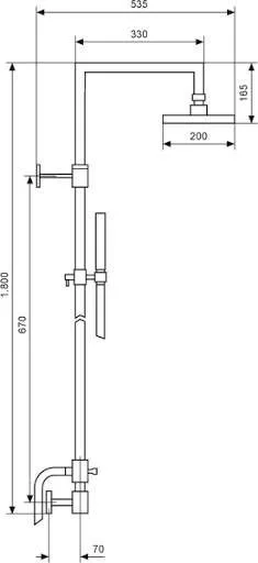 Верхний душ Emmevi CRC00658 C00658CR (детальная фотография), верхние души