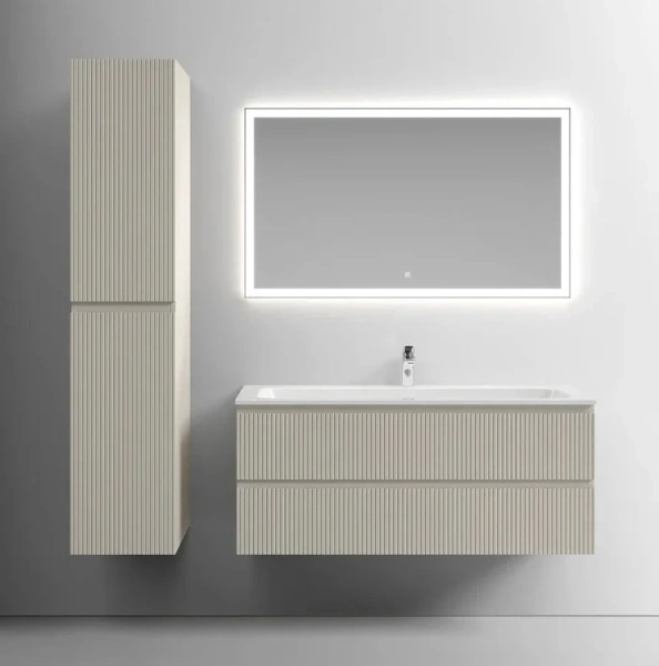 Тумба под раковину подвесная Sancos Snob T 120 см beige soft SNT120CE (детальная фотография), бежевая