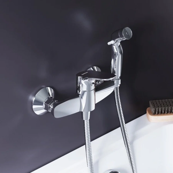 Гигиенический душ со смесителем Damixa Jupiter 778000 латунь (детальная фотография), современные, hi-tech