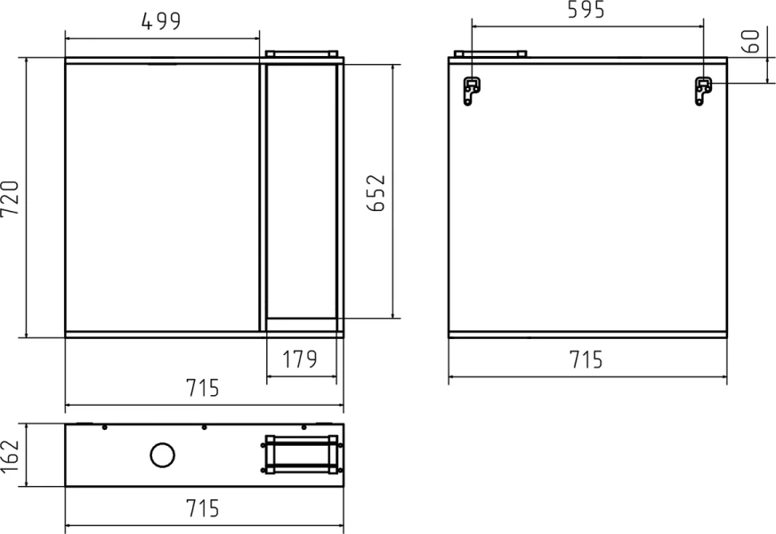 Зеркальный шкаф с подсветкой Misty Алиса 75 см белый, правый Э-Али04075-01П (детальная фотография), 70 см