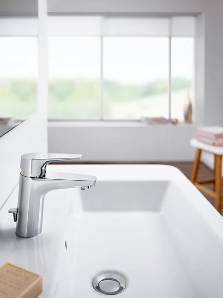 Смеситель для раковины Roca Atlas с донным клапаном 5A3090C0M (детальная фотография), для раковины