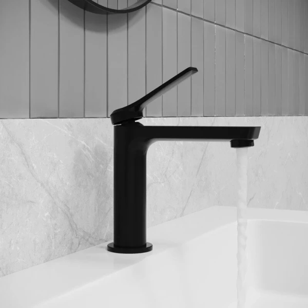 Смеситель для раковины IDDIS Parker черный матовый PARBL00i01 (детальная фотография), черные