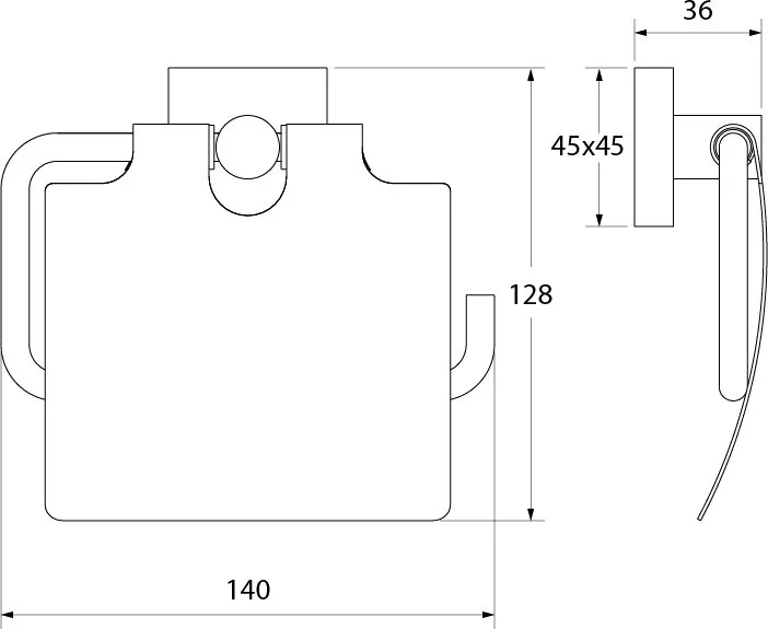 Бумагодержатель IDDIS Edifice с крышкой EDISBC0i43 (детальная фотография), современные, hi-tech
