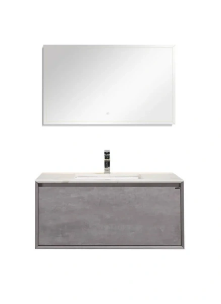 Тумба с раковиной подвесная Black&White Universe 909U1000 100 см МДФ (детальная фотография)