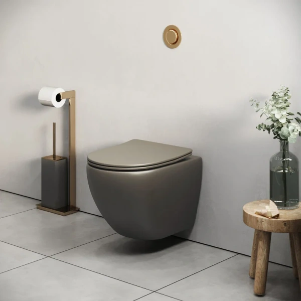 Унитаз подвесной Grossman Color хаки матовый GR-4455GSMS (детальная фотография), фаянс, керамика