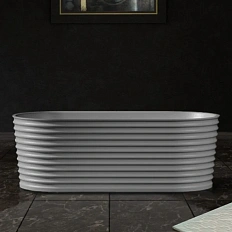 Ванна из искусственного камня Abber Stein 170x80 см белая матовая