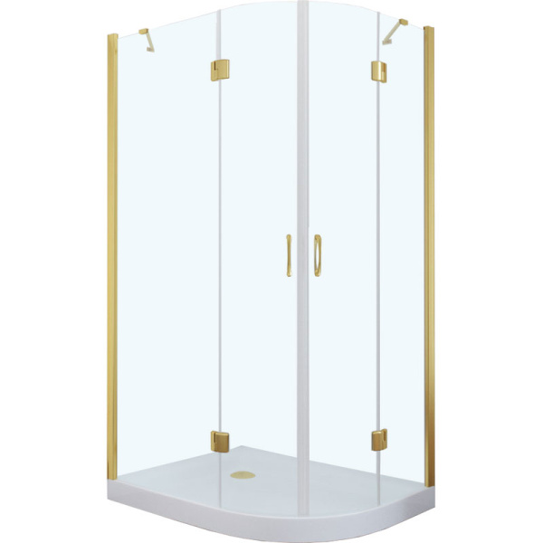 Душевой уголок Vegas-Glass AFS-F 120x90 см профиль золото стекло прозрачное левый AFS-F TUR NOVO h1890 120*90 09 01 L (детальная фотография)