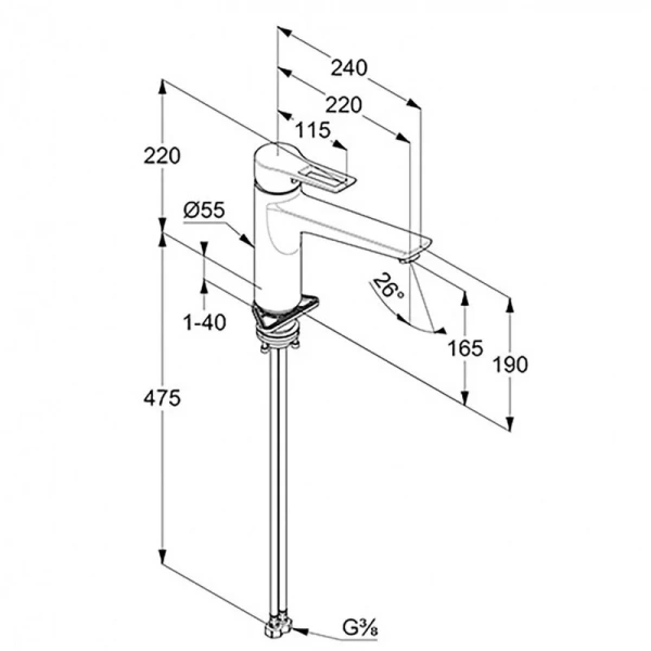 Смеситель для кухни Kludi Mix хром 329040562 (детальная фотография), для кухни