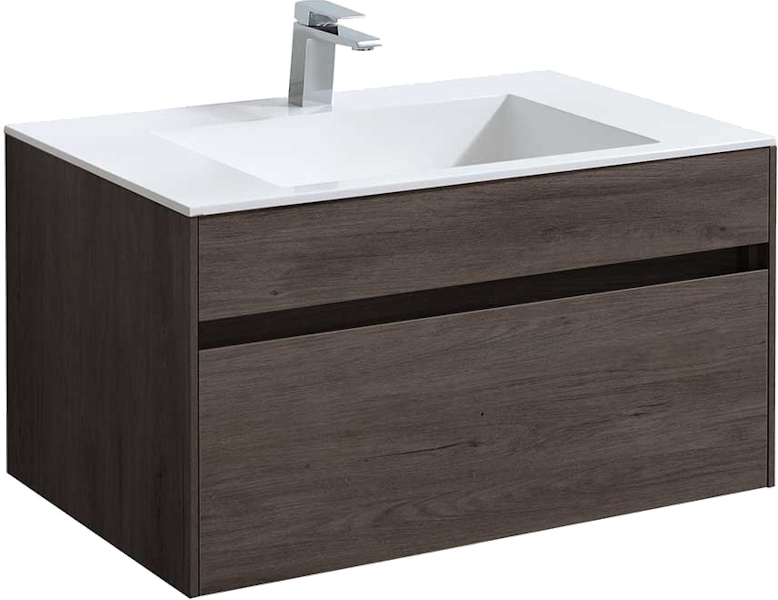 Тумба под раковину подвесная Vincea Chiara 79,2 см R.Oak VMC-2C800RO (детальная фотография)
