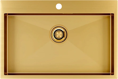 Мойка для кухни Paulmark Saar 75 см брашированное золото - фото 2