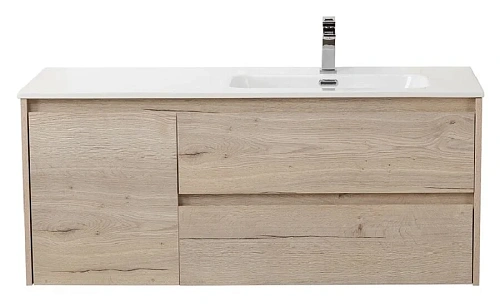 Тумба под раковину подвесная BelBagno Kraft 100 см правосторонняя Rovere Galifax Bianco - фото 11