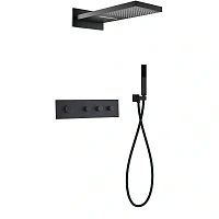 Душевой комплект Black&White Universe черный матовый