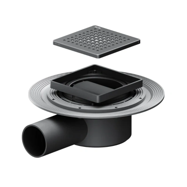 Душевой трап Am.Pm MasterFlow 10 см черный матовый W01BD-P11-010-01BM (детальная фотография), черые