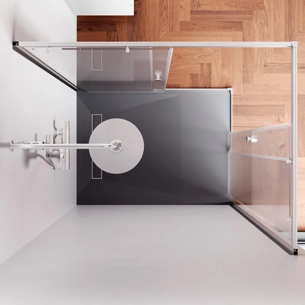 Душевой уголок Am.Pm X-Joy 120x90 см профиль хром, стекло прозрачное W94G-403-12090-MТ (детальная фотография), 120х90