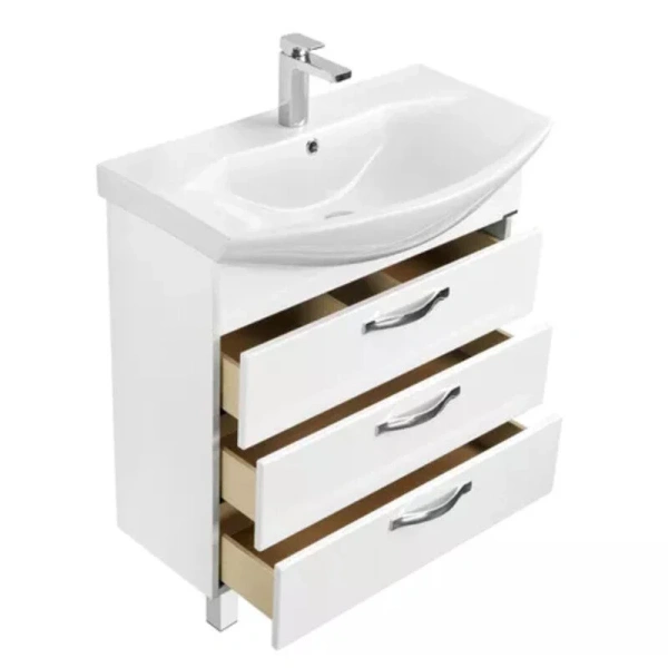 Тумба под раковину напольная Акватон Ария Н 65 см белая 1A123401AA010 (детальная фотография), в наличии