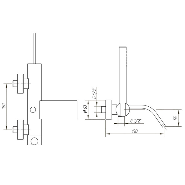 Схема (детальная фотография), для ванны