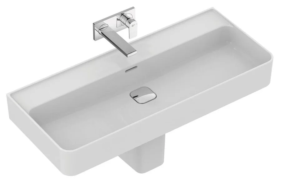 Раковина Ideal Standard Strada II 100 см без отверстия под смеситель T364001 (детальная фотография), подвесные, пристенные