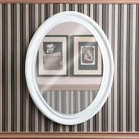 Зеркало Simas Lante 62 см белое глянцевое