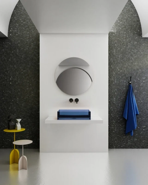 Раковина Abber Kristall 60 см синяя AT2803Saphir (детальная фотография), другие