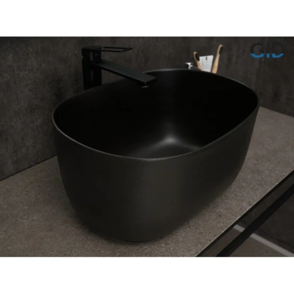 Раковина GID Creativo N9302bg 45 см черный графит 53377 (детальная фотография), черные